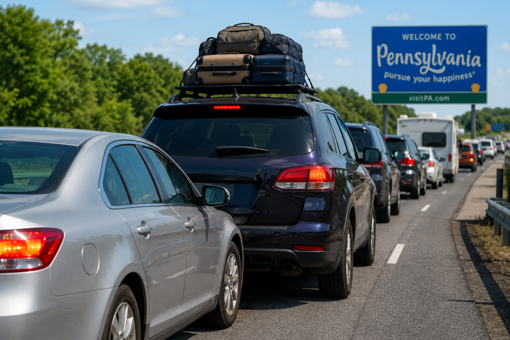 How Vacation Traffic Raises Rear-End Collision Risks in Pennsylvania
